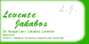 levente jakabos business card